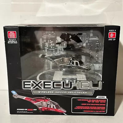 ExecuHeli Wireless Indoor Remote Controlled RC Helicopter Toy Silver/Blk SEALED! • $15