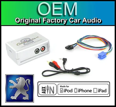 £59.99 • Buy Peugeot 206 AUX In Lead Car Stereo IPod IPhone Player Adapter Connection Kit