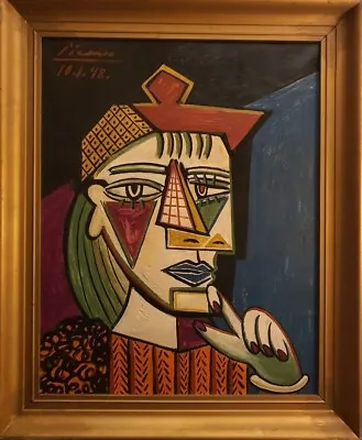 Pablo Picasso Original Painting Mixed Media On Cardboard. Certificate • $90000