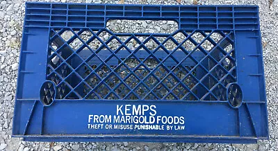 Kemps Marigold Foods Plastic Milk Crate Blue Vintage Dairy Bottle OHUS • $16.99