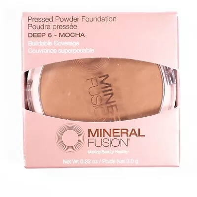 Mineral Fusion Pressed Powder Foundation Deep 6 Mocha 0.32 Oz NIB New • $13.48