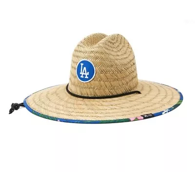 Hurley Men's Paradise X 47 Brand Lifeguard Dodgers Beach Sun Straw Hat (Natural) • $39.99