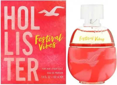 HOLLISTER Festival Vibes For Her Eau De Parfum 100ml EDP Spray - Brand New • £18.66