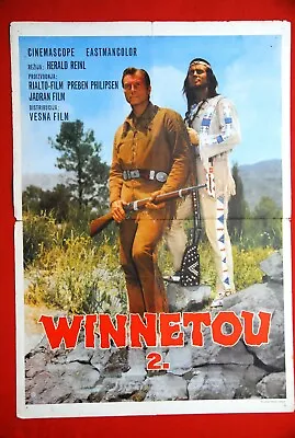 Winnetou Ii Lex Barker Pierre Brice 1964 Western Rare Exyu Movie Poster  • £188.41