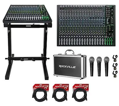 Mackie ProFX22v3 22-Channel Effects Mixer W/USB ProFX22 V3+Stand+Mics+Cables • $733.80