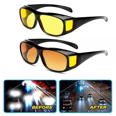 Night Vision Driving Glasses UV400 Protection Anti-Glare Sunglasses Eyewear • $7.99