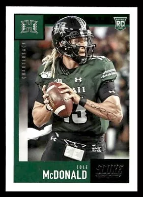 2020 Score #355 Cole McDonald Rookie Hawaii Rainbow Warriors • $1.89