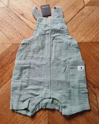 Country Road - Baby Unisex Textured Overalls - Size 0/6-12 Months RRP $59.95 • $42