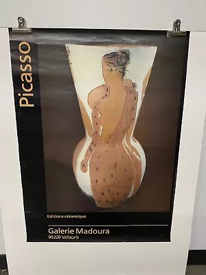 Picasso Ceramics Vintage Poster Galerie Madoura Vallauris 1988 Vase W/Nude Woman • $75