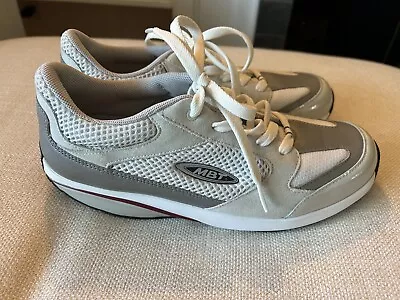 MBT Shoes Moja Rocking Walking Sneakers Size  9 White Gray Fitness Comfort • $52