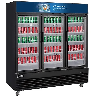 NEW Dukers DSM-69R Commercial Glass Swing 3-Door Merchandiser Refrigerator • $4046