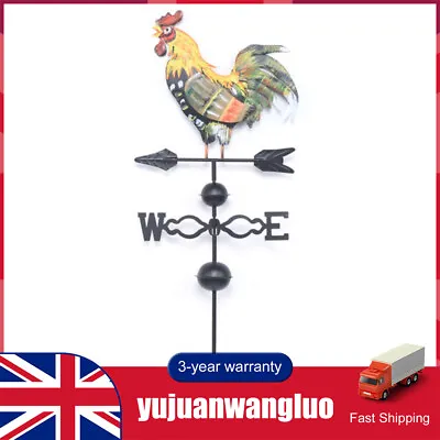 Iron Rooster Cockerel Weather Vane / Weathervane For Garden Outdoor Wind Vane • £26