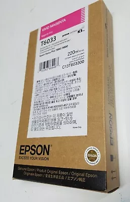 2023 EPSON T6033 UltraChrome VIVID MAGENTA 220ML Stylus Pro 7880 & 9880 Printers • $22