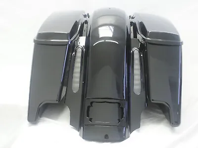 CVO Dual Cut Out Stretched Extended Rear Fender W Saddlebags Package Set 2014 Up • $699