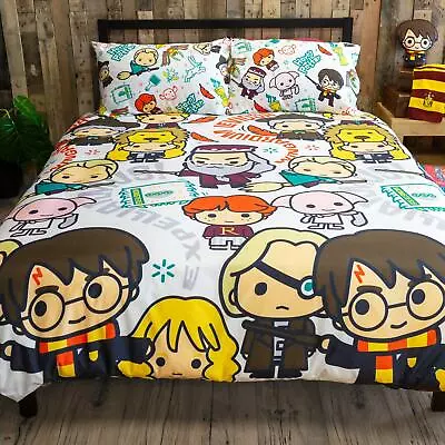 £18.90 • Buy Harry Potter Scene Double Duvet Cover Set Comic Style Kids Bedding 2-in-1 Design