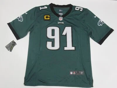 $69.99 • Buy NWT Fletcher Cox #91 Philadelphia Eagles 4 STAR GOLD Captains Patch Jersey Green
