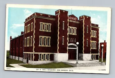 Oak Harbor Ohio Co.d. 148th  Infantry Building Postcard (e-22) • $7.05