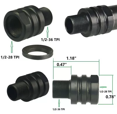 1/2x28 Thread With 1/2x36 TPI Outside Thread1/2x28 Convert To 1/2x36  • $12.99