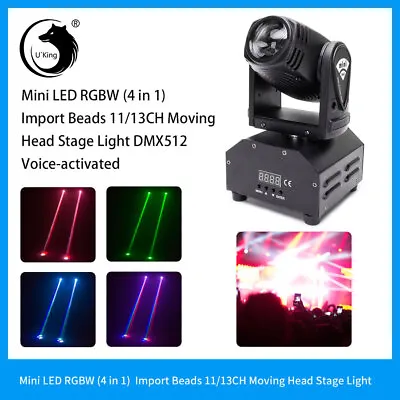100W MINI Beam Moving Head Stage Light RGBW Spot Lighting DJ Disco Show DMX • $52.99