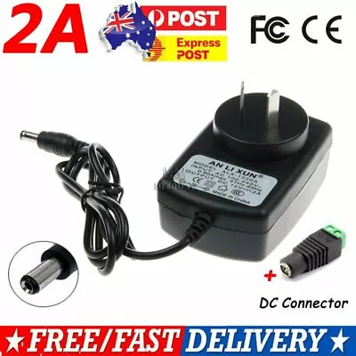 AC 240V To DC 12V 2A Power Supply Transformer Adapter Plug For LED Strip Light • $11.01