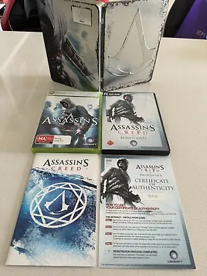 Assassins Creed Pre-Order Pack - Xbox 360 COMPLETE IN BOX - Game + BONUS EXTRAS! • $49.99