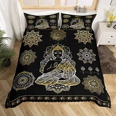 Feelyou Exotic Mandala Buddha Duvet Cover Set Full Size Ethnic Bohemian Beddi... • $49.60