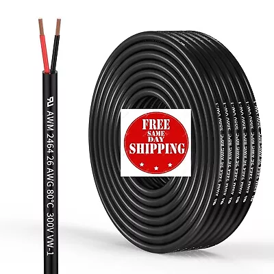 26 Gauge 2 Conductor Electrical Wire 26AWG Electrical Wire Stranded PVC Cord ... • $16.99