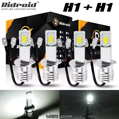 4x H1 LED Headlight Bulbs Conversion Kit High Low Beam Super Bright 6500K White • $19.99