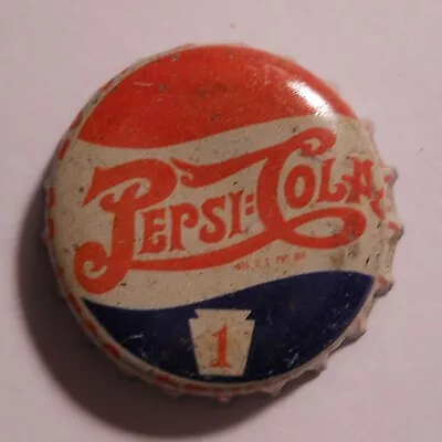 Vintage Pepsi Cola 1940's..Penn 1 Tax Stamp..cork...used..Soda Bottle Cap • $8.53