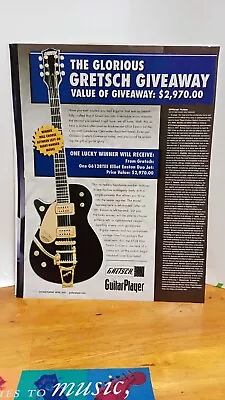 Gretsch Guitar Giveaway Vintage Guitar Print Ad 11 X 8.5  004001 • $5.95