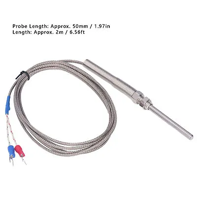 Thermocouple K Type Temperature Sensor 50mm Probe 0‑400℃ For Measurement • $8.69