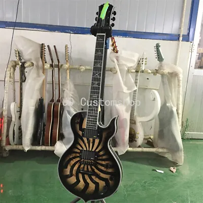 Trans Yellow Burl Maple Odin Grail Zakk Wylde Electric Guitar Buzzsaw Maple Neck • $265.20