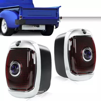 Fit For 1940-1953 Chevy GMC Truck Rear Blue Dot Tail Lamps License Plate Lights  • $81.72