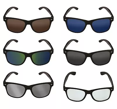 Adults Black Frame Nerd Geek Austin Sunglasses Uv Protection Party Accessory Uk • £3.70