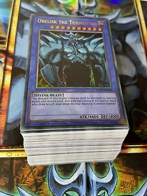 100 YuGiOh Cards + Obelisk The Tormentor Egyptian God Card Set Joblot Bundle • £7.99