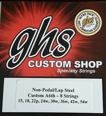 GHS Lap Steel Guitar Strings A6th - 8 Strings (2 Pack) • $20.97