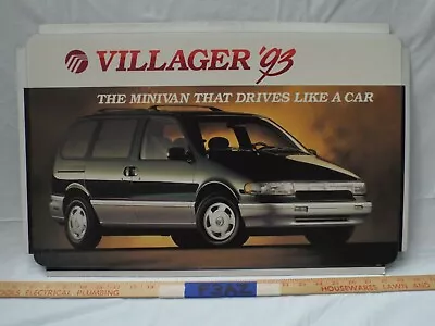 Dealer Showroom Sign/Promo Poster 1993 Mercury Villager Van Dealership Picture • $199.99