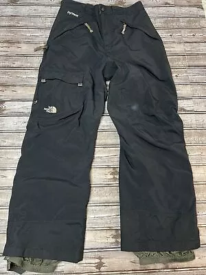 North Face Hyvent Ski Snow Pants Mens Medium Black Lined Winter Outdoor Flaw • $28.99