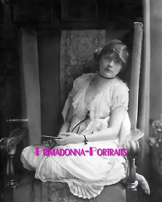 MAE MURRAY 8X10 Lab Photo B&W 1913  MOFFETT STUDIOS  White Gown STAGE Portrait • $14.99