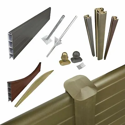 Plastic Fence Panels Composite Fencing Eco Replacement UPVC Garden Boards Posts • £26.43