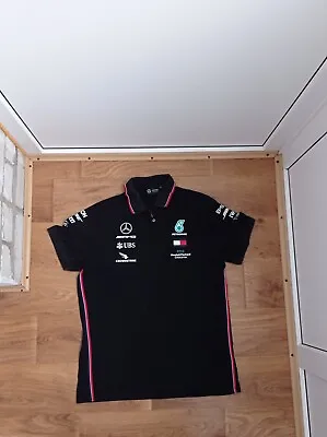 Mercedes Benz Shirt Mens Black Golf Polo AMG Petronas F1 Forumla One Hugo Boss • $40.49