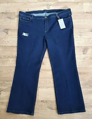 Oasis Blue Jeans Size 26 Inside Leg 32 Classic Bootcut Scarlet BNWT Pleated  • £11.95