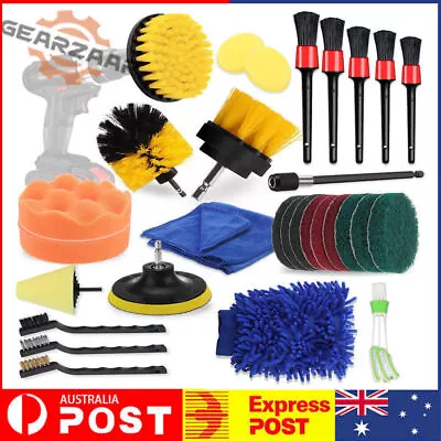 30PCS Car Detailing Brush Wash Auto Detailing Cleaning Kit Engine Wheel Clean AU • $17.99