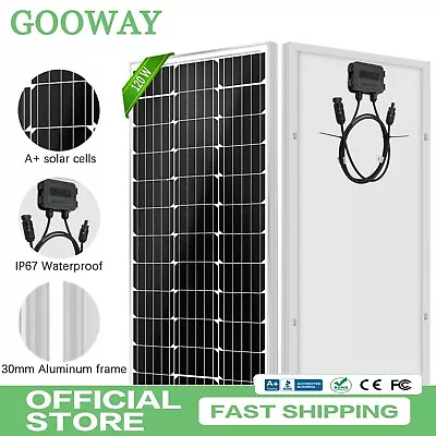 12V Solar Panel 120W Mono Off Grid Power For RV Campervan Boat Caravan Motorhome • £49.99