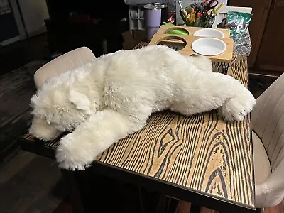 EUC DITZ DESIGNS Realistic Polar Bear 28” Weighted Stuffed Plush The Hen House • $80