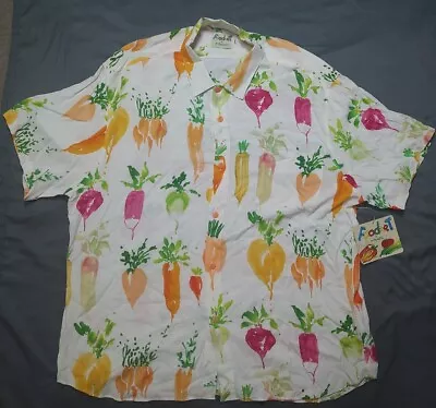 JAMS WORLD Foodart Hawaiian Shirt Rare Vegetable Garden - Radish 2XL USA - New • $99.99