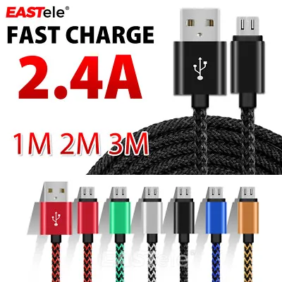 1/2/3M Micro USB Aluminum Fast Charger Data Sync Cable For Android HUAWEI Galaxy • $6.99