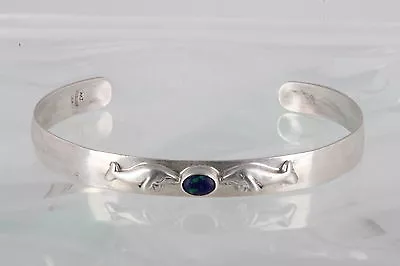 Sterling Silver Mj Usa Southwestern Blue Green Stone Bracelet 925 Fine 2994 • $45