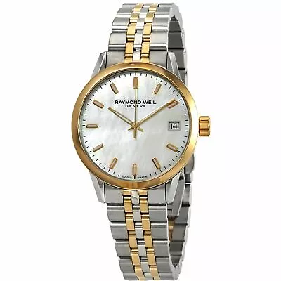 Raymond Weil Freelancer MOP Dial Ladies Two Tone Watch 5634-STP-97021 - NWOT • $434.28