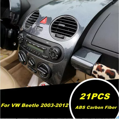 ABS Carbon Fiber Car Interior Kit Cover Trim 21PCS Fit For VW Beetle 2003-2012 • $259.69